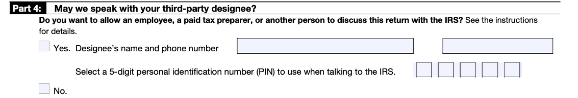 Part 4 of Form 941