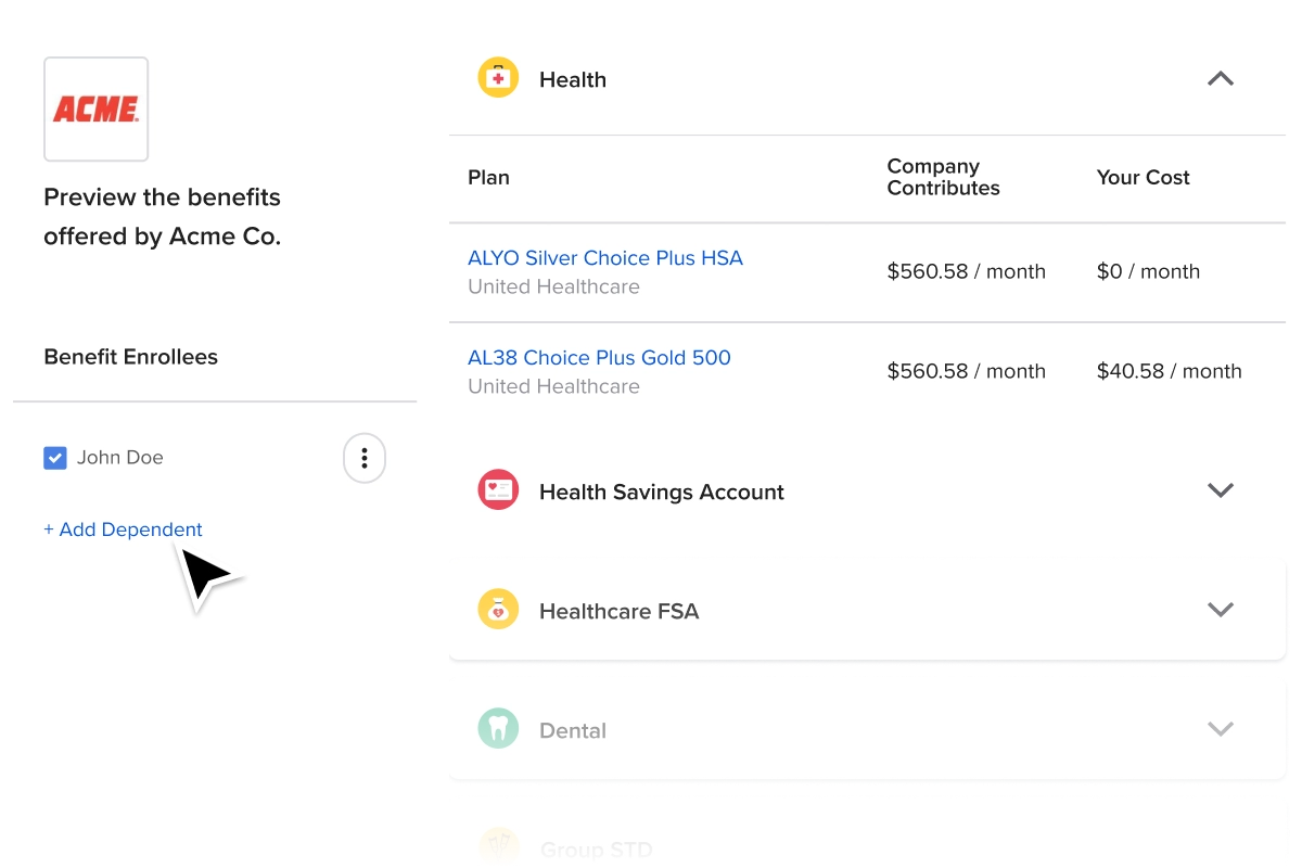 the pricing page for the new google account