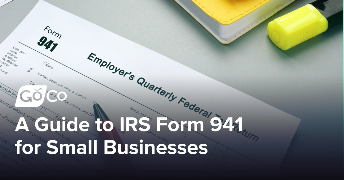 A paper copy of IRS Form 941 on a desk.